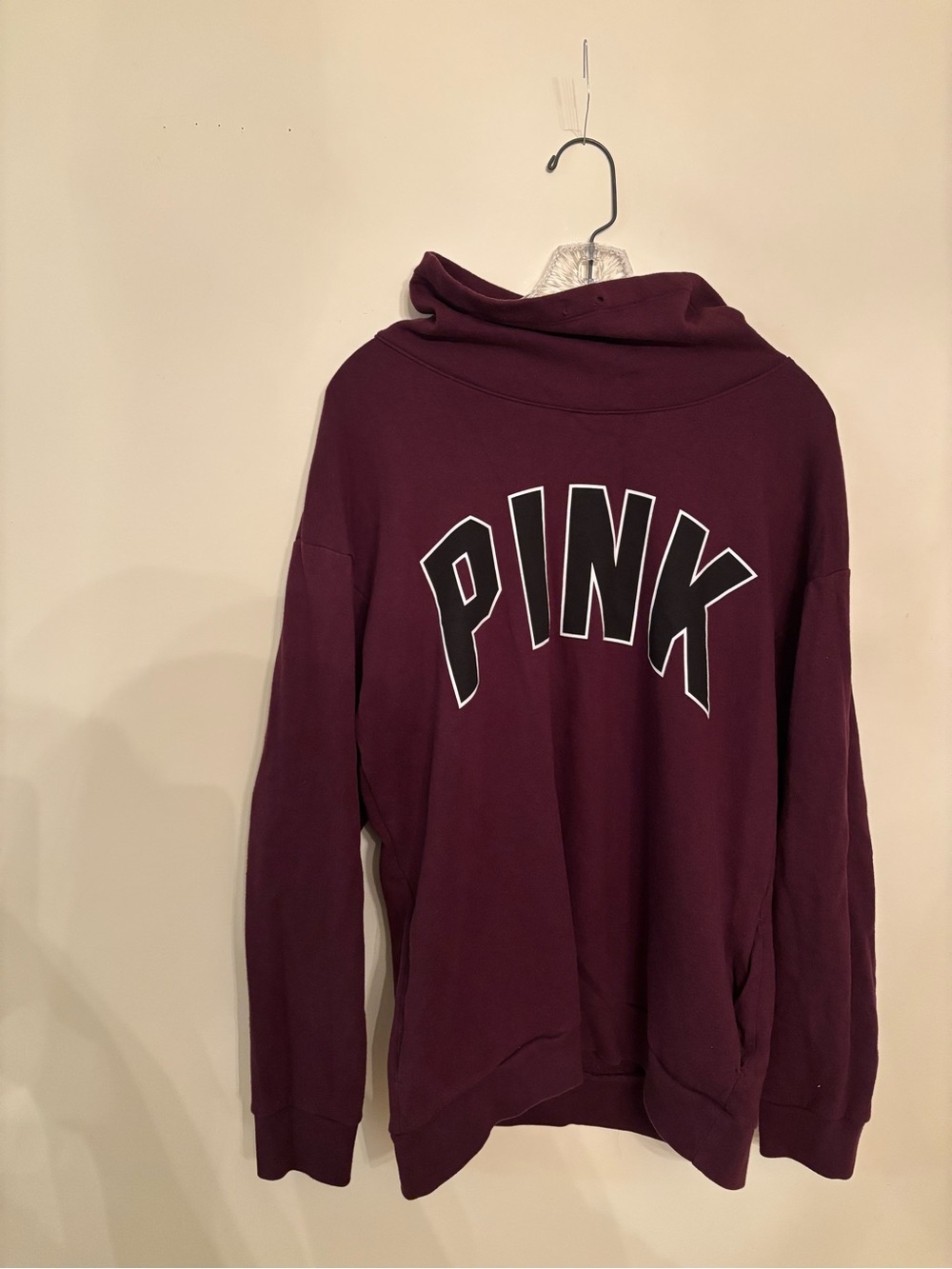 Victoria's Secret PINK Maroon Pullover Hoodie, Fall Season